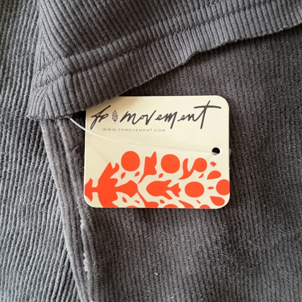 Free People FP movement wide leg flare pull on pants charcoal NWT size XS - Picture 9 of 10